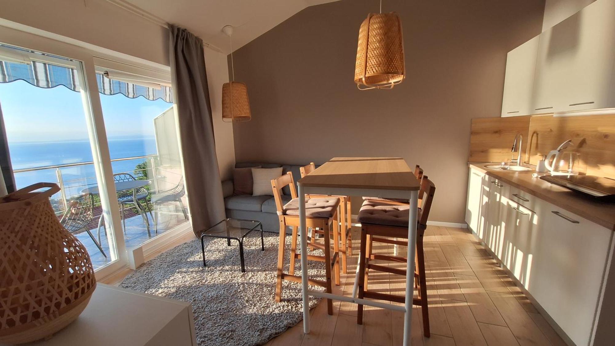 Ferienwohnung Mit 180° Meerblick Dobreć Dış mekan fotoğraf